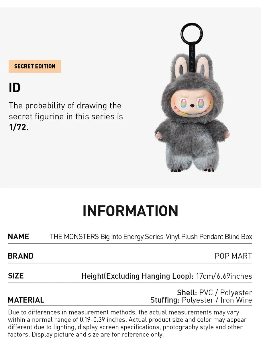 THE MONSTERS - Series 3 - Big into Energy - Labubu Vinyl Plush