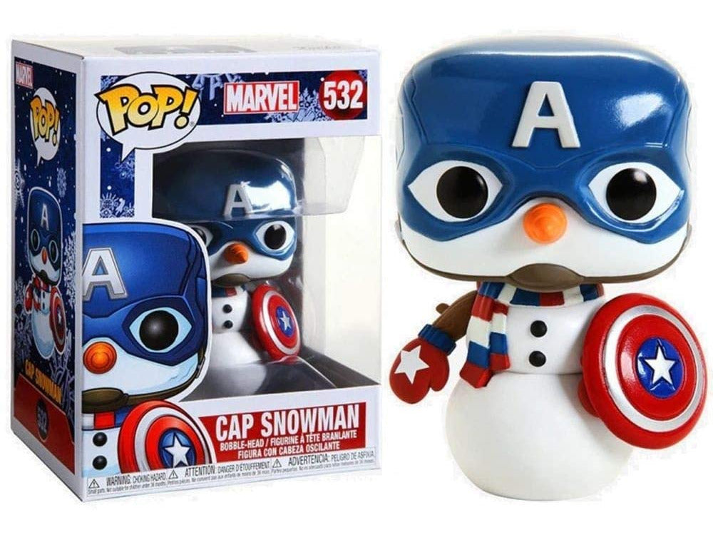 Marvel Holiday: Captain America (Snowman) Pop Vinyl Fig