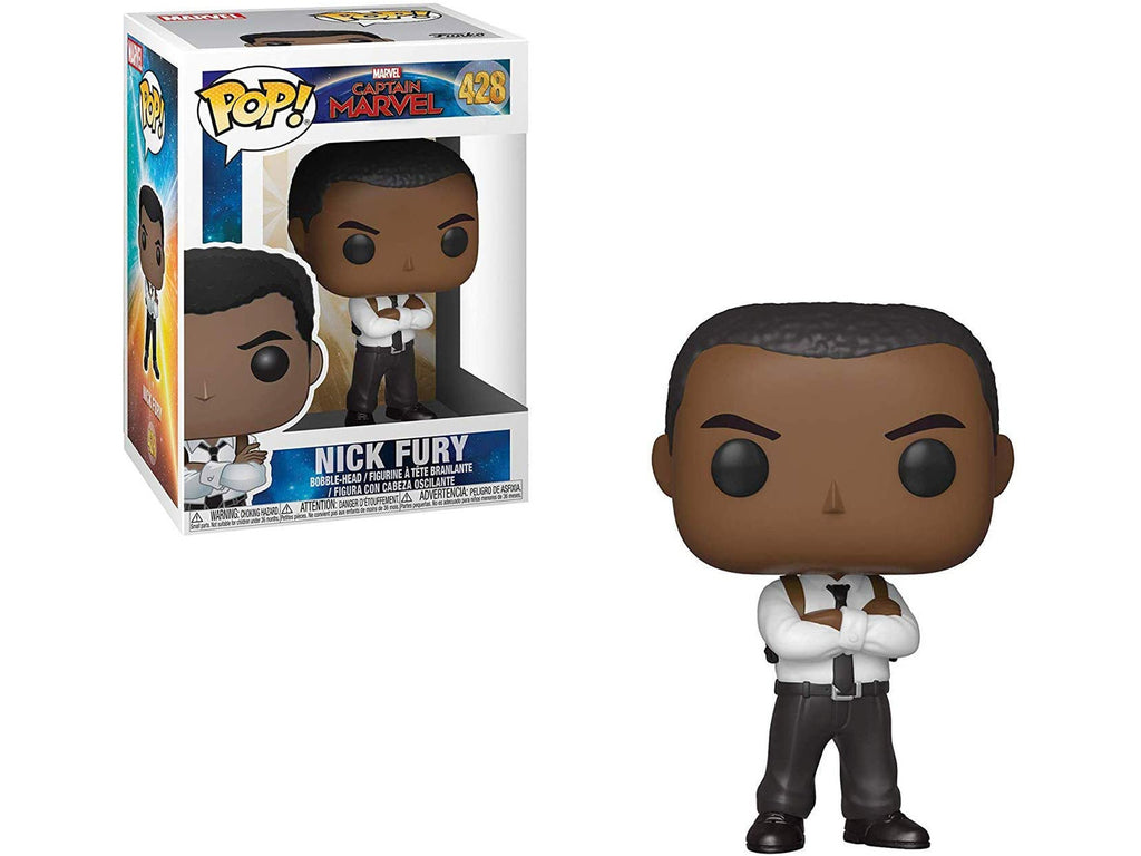 Funko POP! Movie: Captain Marvel Movie- Nick Fury Pop - [barcode] - Dragons Trading