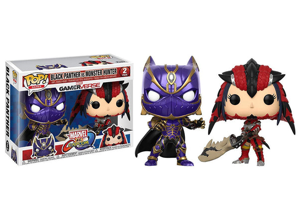 Funko Pop! Games: Marvel Vs Capcom - Black Panther vs Monster Hunter Collectible Figure - Dragons Trading