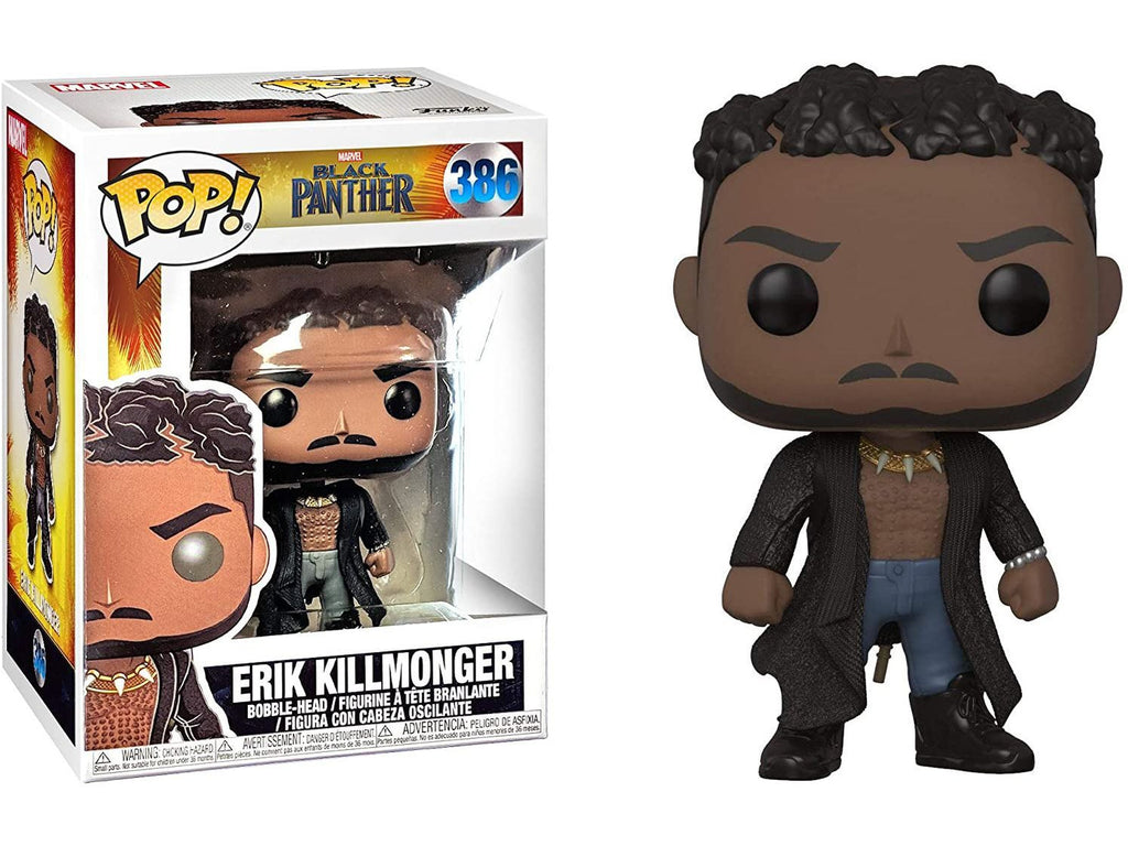 Funko POP! Black Panther Movie- Erick Killmonger w/ Scars Pop - [barcode] - Dragons Trading