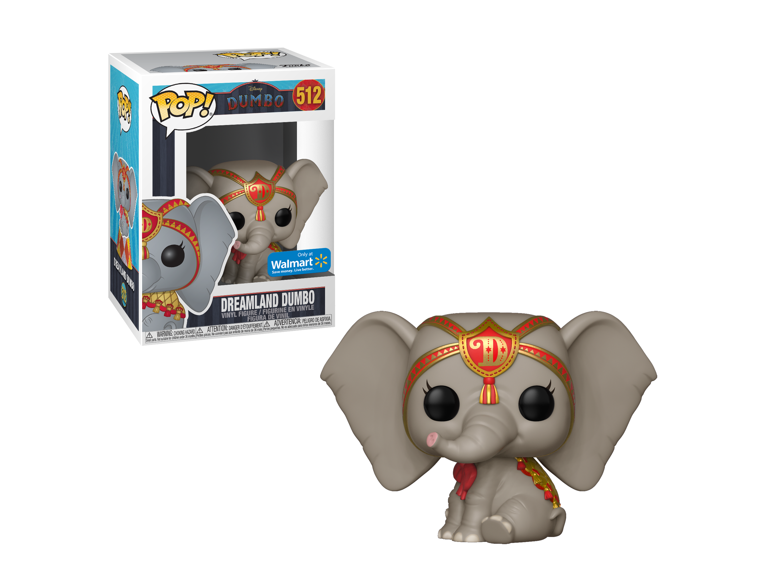 Dumbo (Walmart Funko Dreamland POP! Trading - (Red) Disney: – Dragons Exclusive) Dumbo