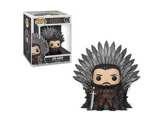 Funko Pop! Deluxe: Game of Thrones S10- Jon Snow Sitting on Iron Throne - Dragons Trading